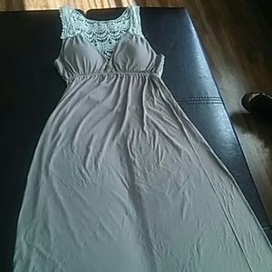 Women's lace back maxi dress.